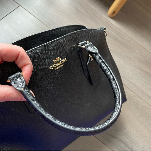 Black Coach Bag with Chain Crossbody - Picture 5 of 16